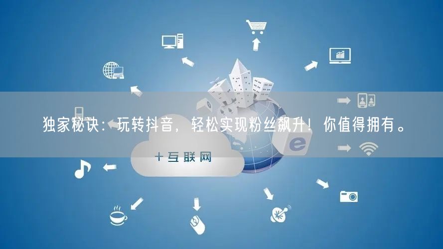 独家秘诀：玩转抖音，轻松实现粉丝飙升！你值得拥有。