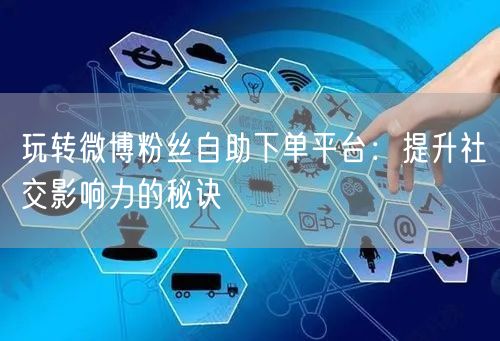 玩转微博粉丝自助下单平台：提升社交影响力的秘诀