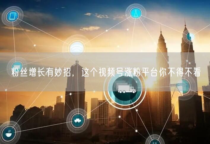 粉丝增长有妙招，这个视频号涨粉平台你不得不看