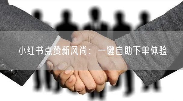 小红书点赞新风尚：一键自助下单体验