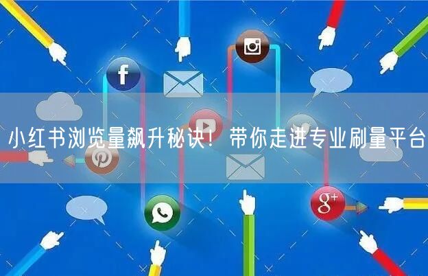 小红书浏览量飙升秘诀！带你走进专业刷量平台
