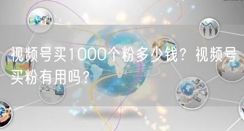 视频号买1000个粉多少钱?视频号买粉有用吗?