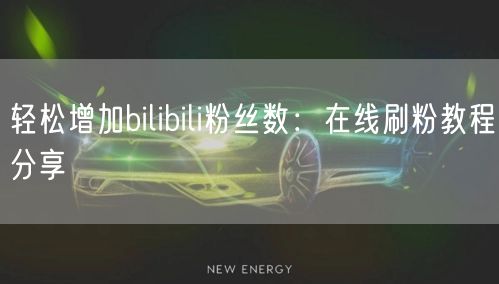 轻松增加bilibili粉丝数：在线刷粉教程分享