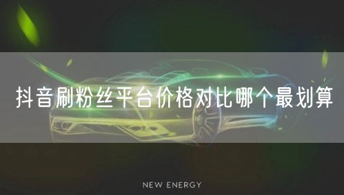 抖音刷粉丝平台价格对比哪个最划算