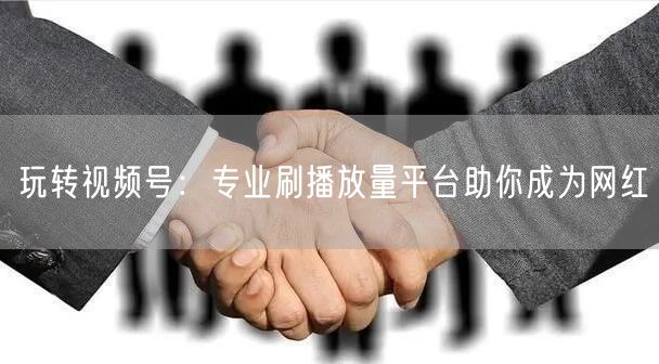 玩转视频号：专业刷播放量平台助你成为网红