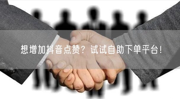 想增加抖音点赞?试试自助下单平台!