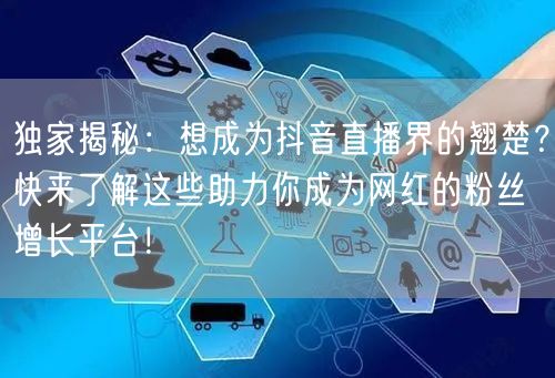 独家揭秘:想成为抖音直播界的翘楚?快来了解这些助力你成为网红的粉丝增长平台!