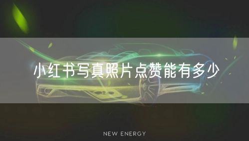 小红书写真照片点赞能有多少