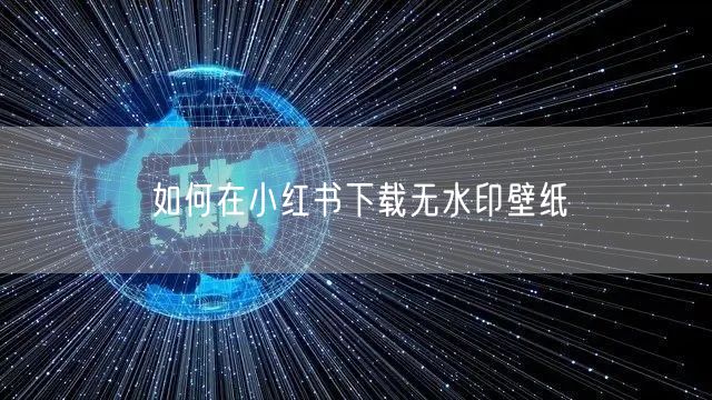 如何在小红书下载无水印壁纸